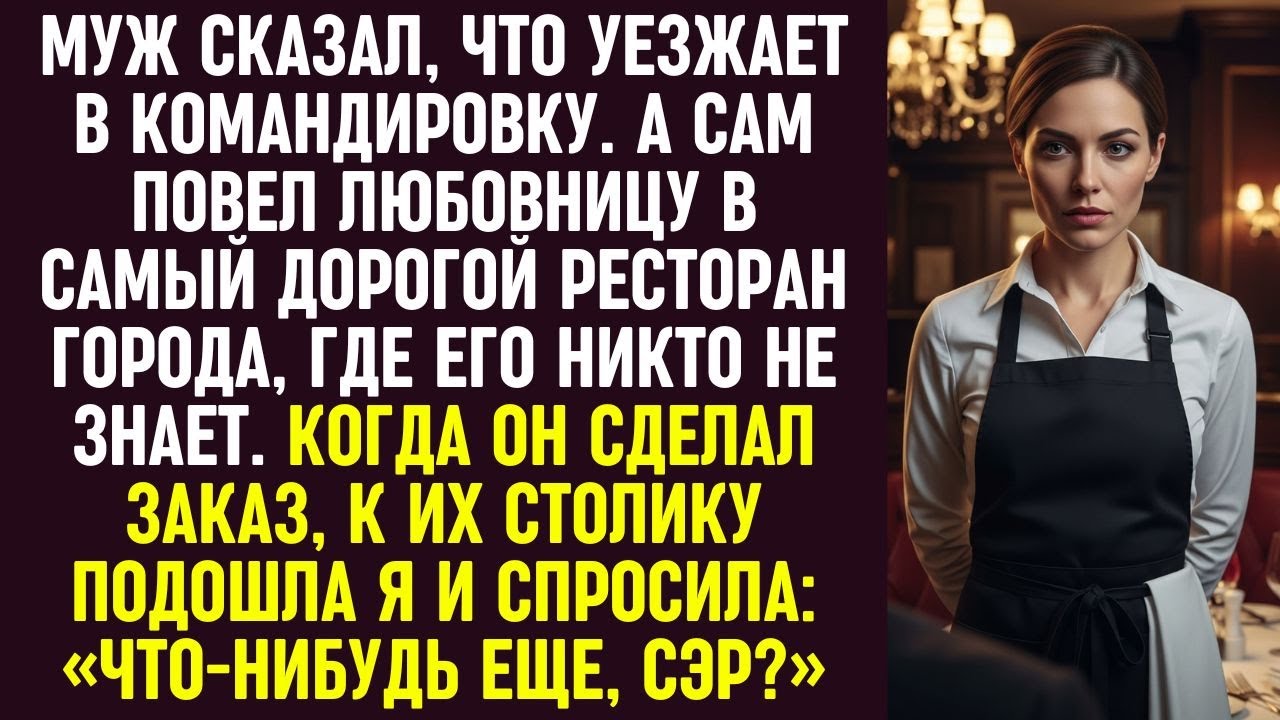 Муж солгал про командировку и повел любовницу в ресторан. Я подошла к их столику принять заказ.
