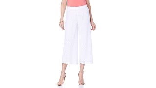 Slinky Brand Crochet Midi Culotte Pant