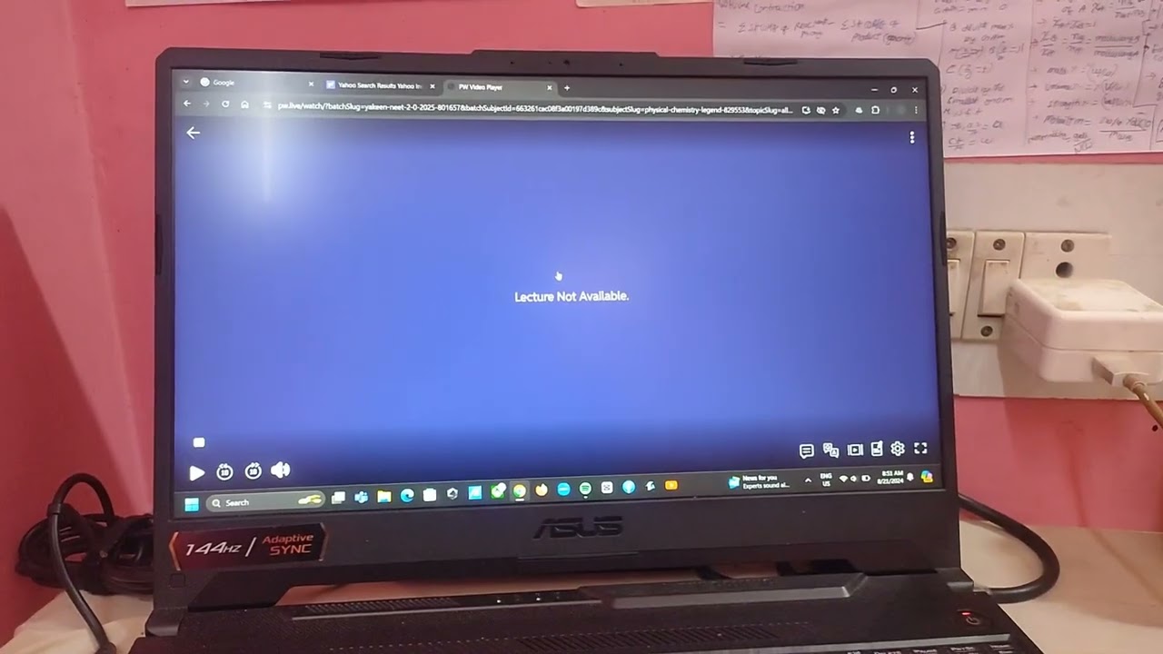 lectures not available PW WEB problem solved 