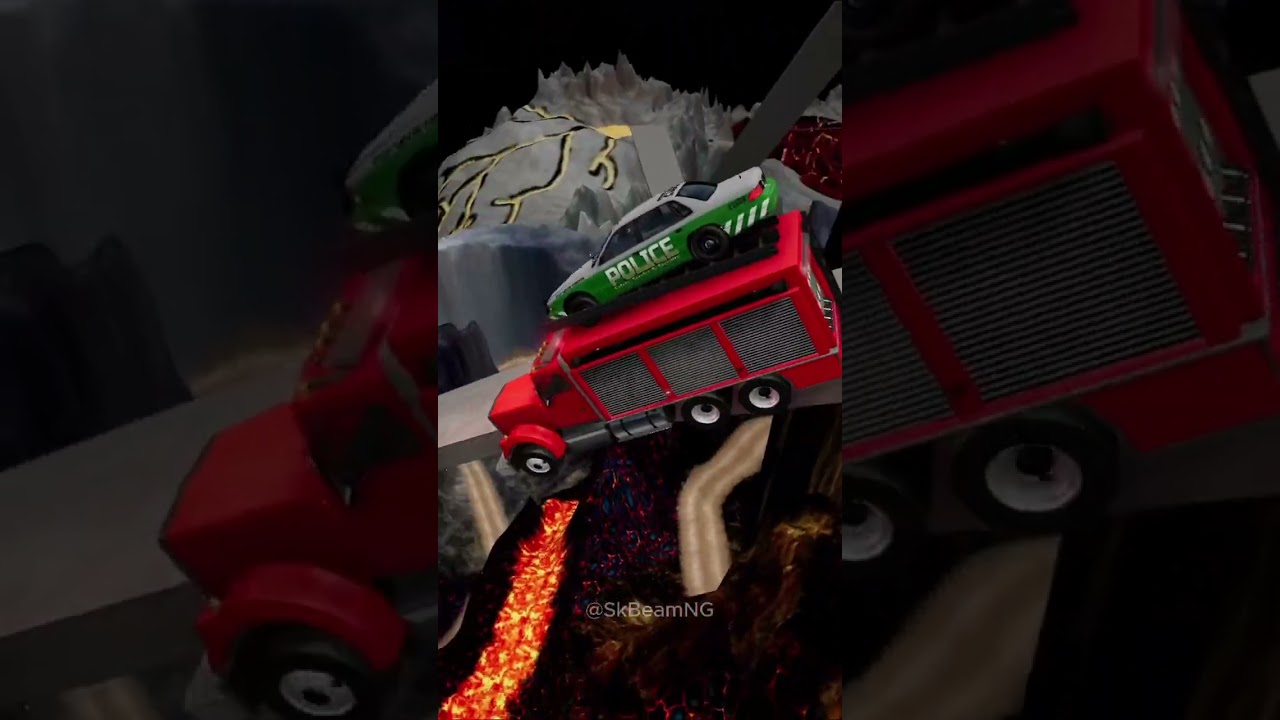 Fire truck Vs police Vs lava 