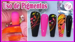 Como aplicar PIGMENTO NEÓN en uñas acrílicas