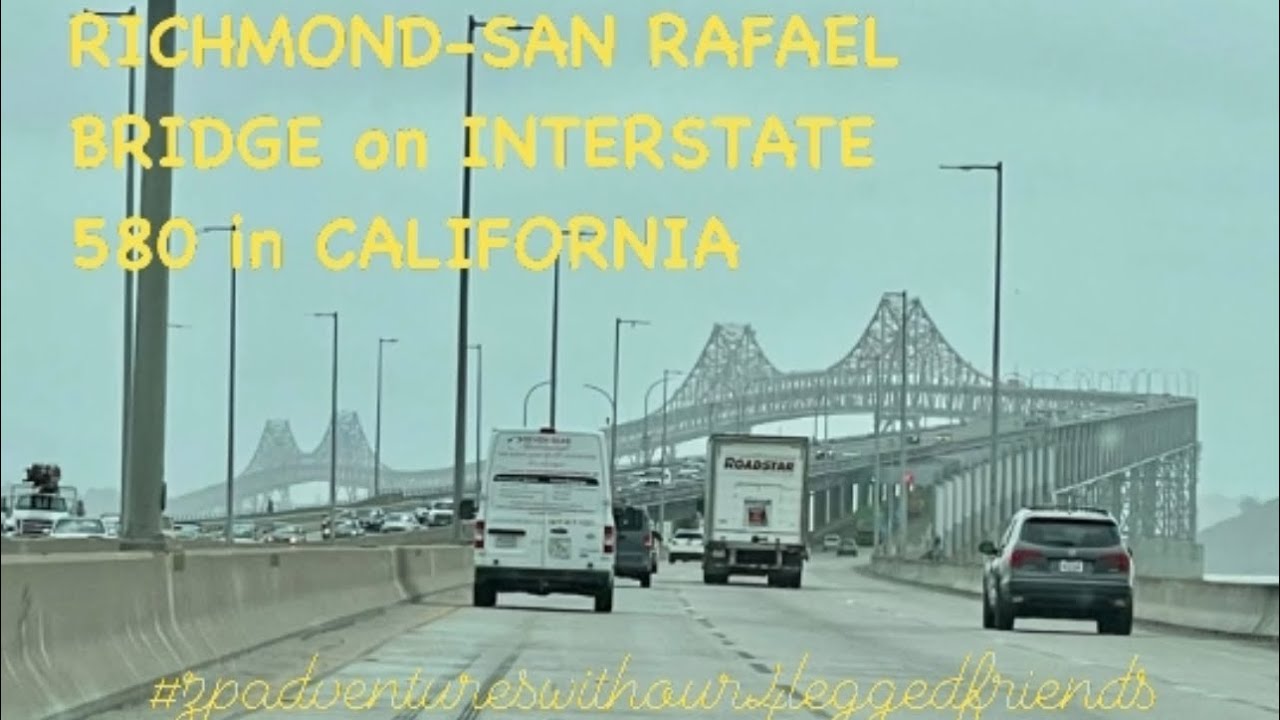 RICHMOND - SAN RAFAEL BRIDGE ON INTERSTATE 580 IN CALIFORNIA. A short ...