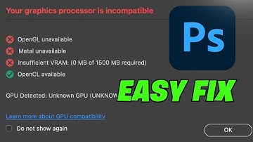 Fix Your Graphics Processor is incompatible on Photoshop 2025 (Graphics Card Processor Error)