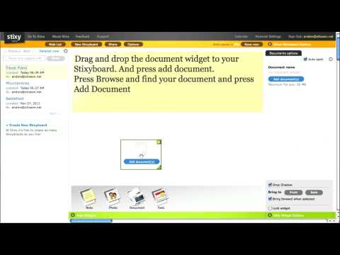 Stixy Tutorial - How to Upload A Document