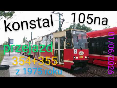 konstal 105na 354+355: przejazd najstarszą liniową stopiątką w polsce