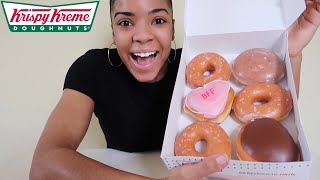 KRISPY KREME VALENTINES DAY MUKBANG!  | EATING HALF A DOZEN DONUTS