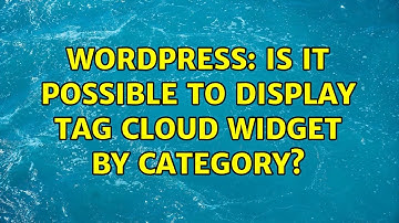 Wordpress: Is it possible to display tag cloud widget by category?