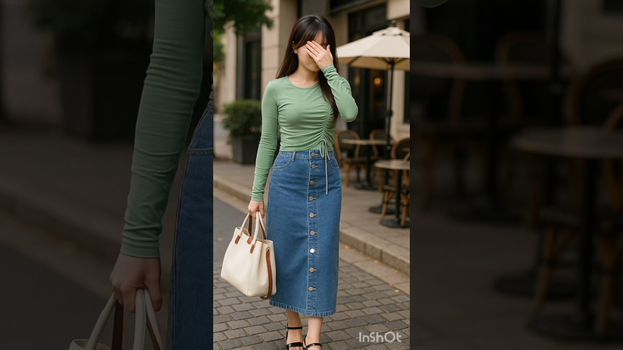 Trendy Meesho Outfit | Denim Skirt + Pastel Top |