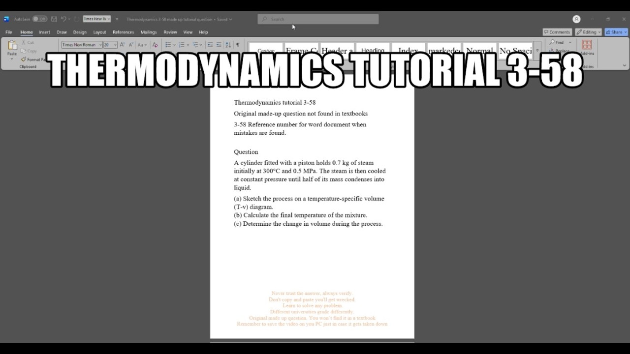 Thermodynamics made up question 3-58 A cylinder fitted with a piston holds 0.7 kg of steam initially