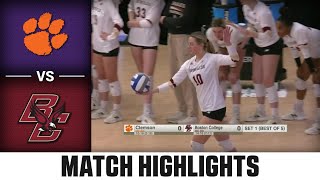 Information Clemson vs. Boston College Match Highlights | 2024 ACC Volleyball Guide