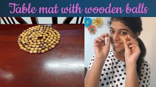 Diy Table Mat Making At Home Table Mat With Wooden Balls5 Minute Simple Craftart4 U
