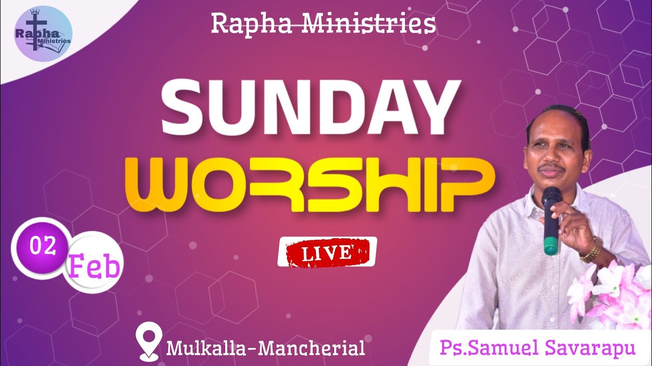 Pastor Samuel Savarapu's Sunday message live