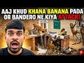 Aaj Khud Khana Banaya Aur Bandaro Ne Kar Diya Attack! 🐒🔥