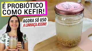 MAIS FÁCIL QUE KEFIR, SÓ MISTURE A LINHAÇA NA ÁGUA! FICA PROBIÓTCO COMO IOGURTE!