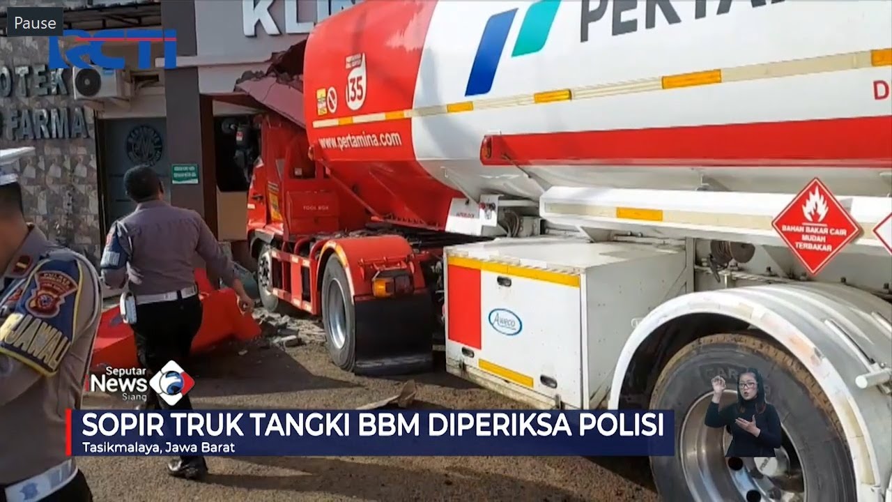 Gagal Salip Kendaraan, Truk Tangki Tabrak Klinik di Tasikmalaya #SeputariNewsSiang 14/11
