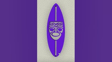 Panel Silhouette #04 Tribal surfboard Face  #art #secondlife #blender #animation #game