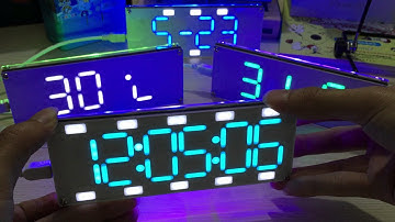 DIY 6 Digit LED Large Screen Two Color Digital Tube Desktop Clock Kit Touch Control