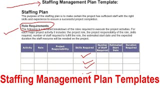 Staffing Management Plan Templates