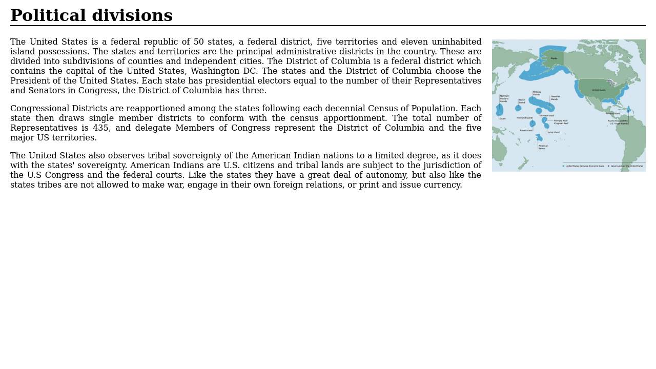 United States - Political divisions