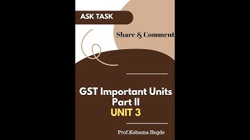 GST Unit 3 I Important Unit I Input Tax Credit (ITC) I BBA B. Com I BU Final Exam 2023