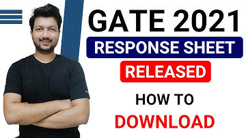 GATE 2021 Response Sheet (RELEASED) | HOW TO Download #GATE2021 Response Sheet