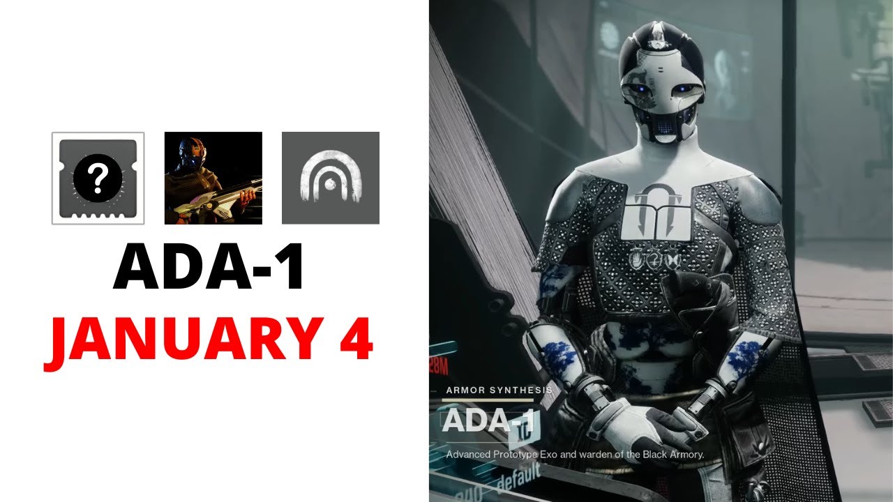 PSA: Destiny 2 ADA-1 Mods Today - Melee Wellmaker 🚨 January 4 - YouTube