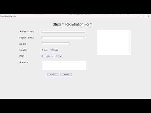 Student Registration Form | Student Registration Form Using Java Swing ...