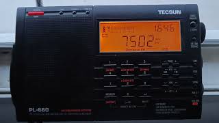 Tecsun PL-660 UNID Buzzer 7502 kHz 14:45 UTC 14.12.2023