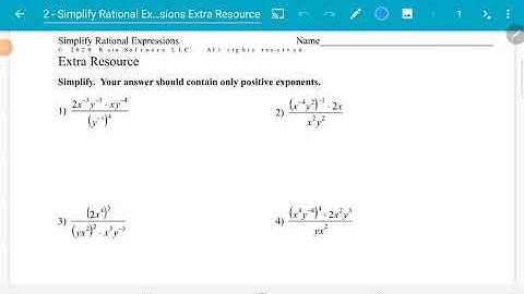 Simplifying Rational Expressions Video