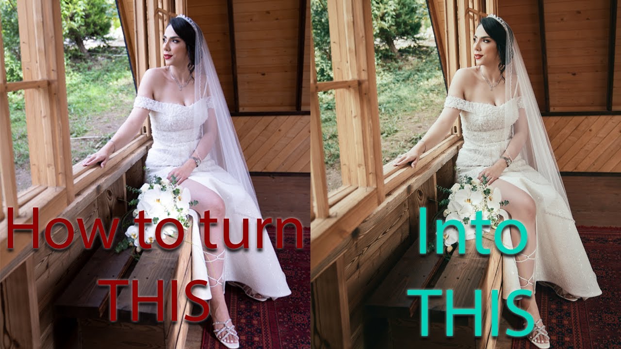 How to edit wedding photo fast - colorgrade and retouch - YouTube