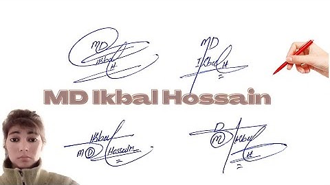 MD Ikbal Hossain signature style#name signature with arooj