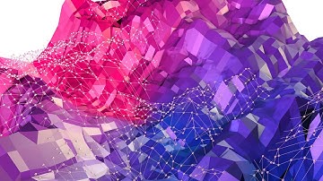 abstract simple blue red low poly 3d surface as cool backdrop soft