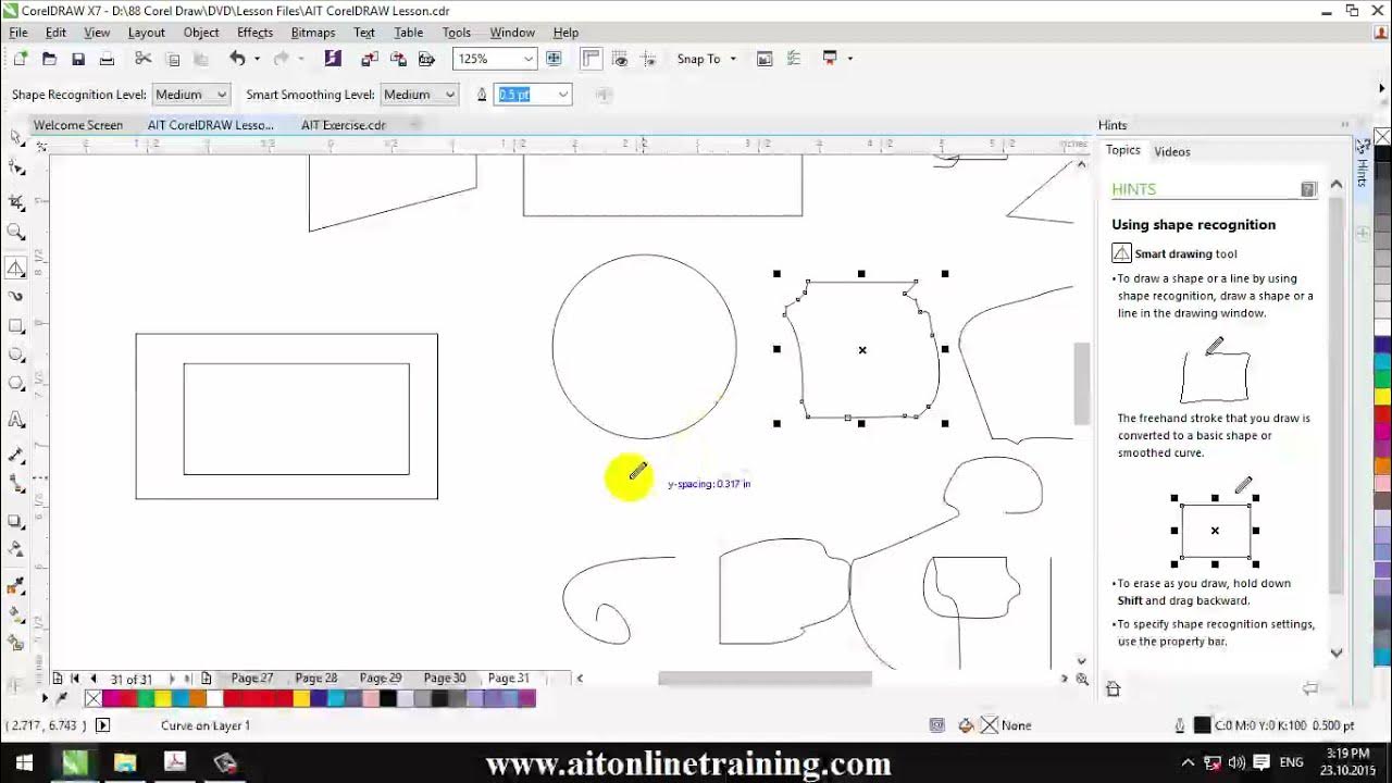 Smart Drawing Tool CorelDraw 17 Lesson039 CorelDraw Myanmar Myanmar Corel Lesson