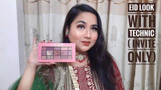 simple eid look with technic invite only / affordable products / technic / w7