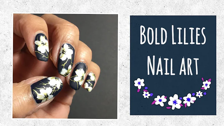 Bold Lilies Nail Art || Clear Jelly Stamper