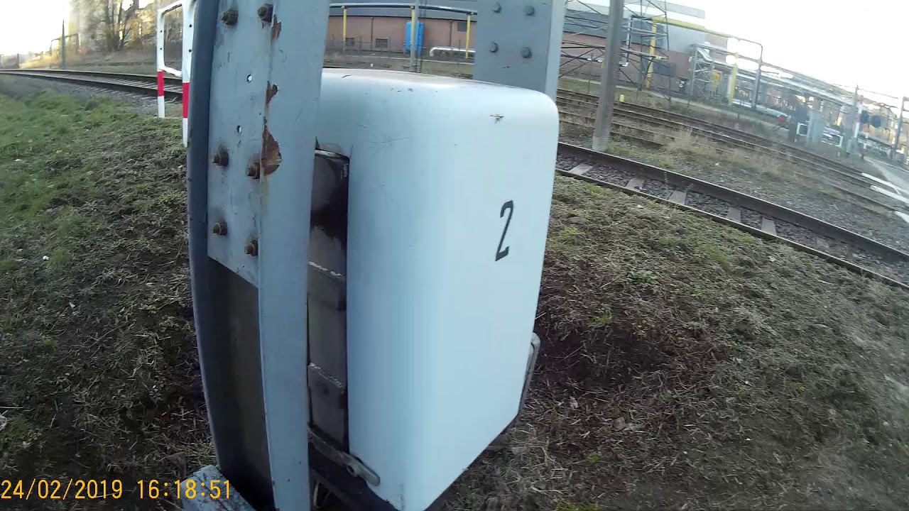 Przejazd Kolejowy Elektryczna-Piławska Elbląg luty 2019