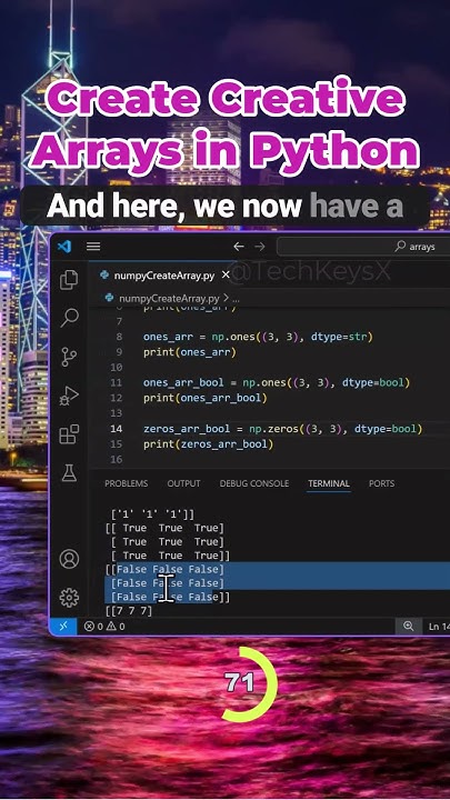 Creating Arrays in Python using Numpy Shortcuts - YouTube