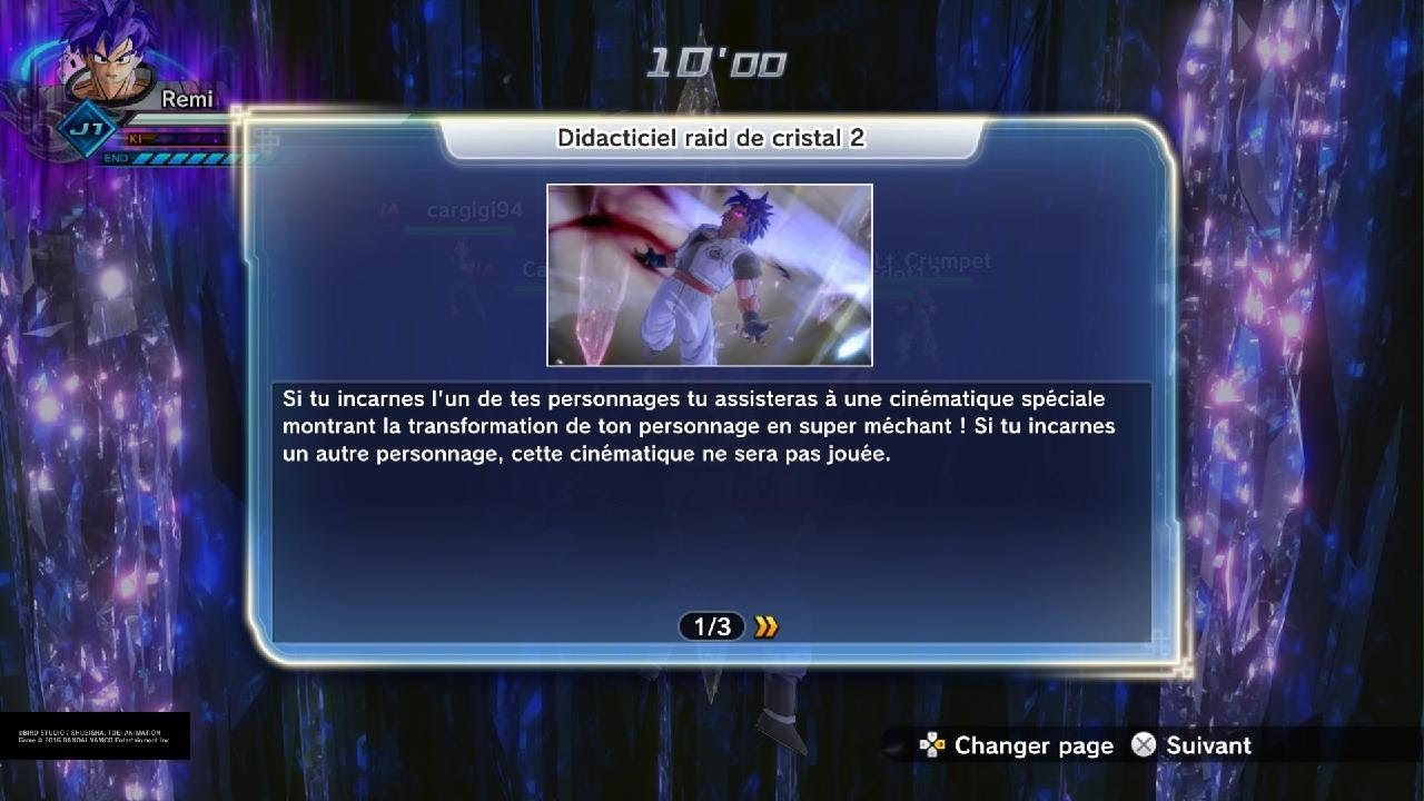 DRAGON BALL XENOVERSE 2 #20 Didacticiel Raids de Crystal