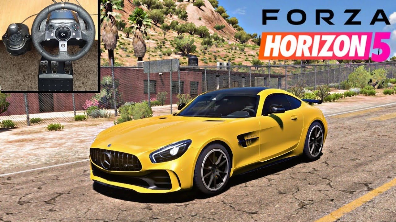 Forza Horizon 5 Mercedes AMG GTR Logitech G29 Steering wheel + Shifter Gameplay YouTube