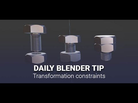 Daily Blender Secrets - The Nuts and Bolts (and screws) of Transformation Constraints