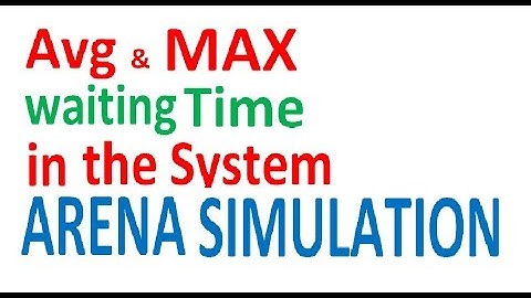 Waiting Time Arena Simulation Average and Maximum Queuing Time