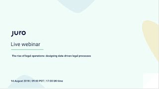 The rise of legal operations: designing data-driven legal processes