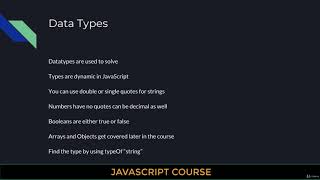 JavaScript course - Learn core concepts of JavaScript - learn JavaScript
