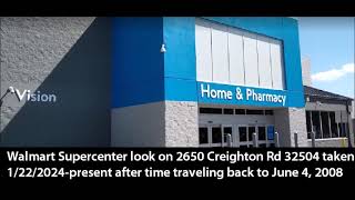 how Walmart Supercenter will look like on 2650 Creighton Rd 32504 after time traveling