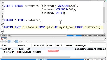 Importing data into Exasol
