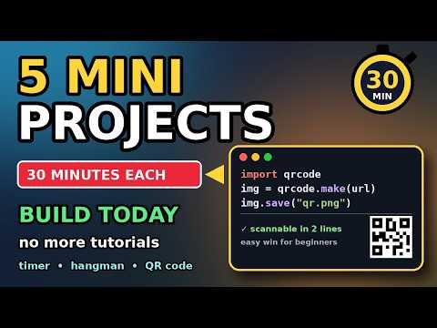 5 Python Mini Projects You Can Finish in 30 Minutes (Beginner Friendly)