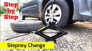 How to change your car tyres | Car stepney change yourself | Step by Step procedure