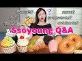 Q&amp;A! MBTI? 임신후기? 🤔 디저트 도넛 크로와상 왕창 먹으며 큐앤에이 답변하기! 쏘영 디저트 먹방  Donuts Desserts Mukbang ASMR Ssoyoung