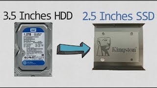 Installing Ssd With A 2 5 To 3 5 Bracket Replace My Hdd With Ssd Youtube