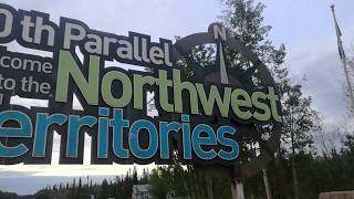60th parallel monument Northwest Territories from Alberta